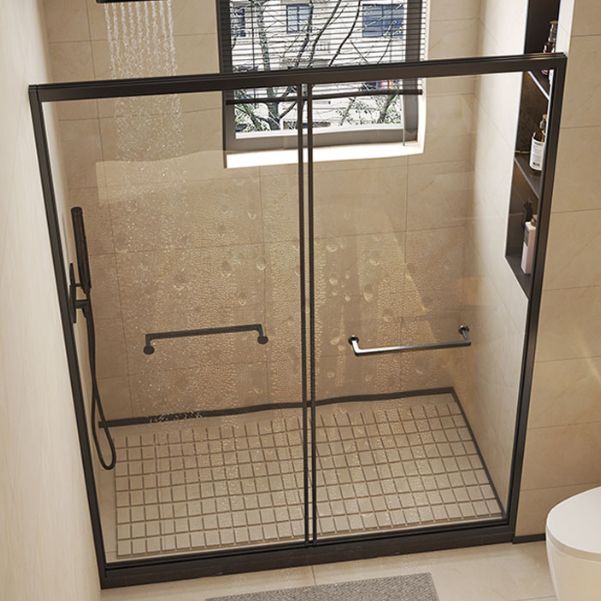 Frame Metal Double Sliding Shower Bath Door 78.7 High Clear Shower Door Clearhalo 'Bathroom Remodel & Bathroom Fixtures' 'Home Improvement' 'home_improvement' 'home_improvement_shower_tub_doors' 'Shower and Tub Doors' 'shower_tub_doors' 'Showers & Bathtubs' 1200x1200_3b1ebf84-595b-4e08-9d75-bf3db823410f