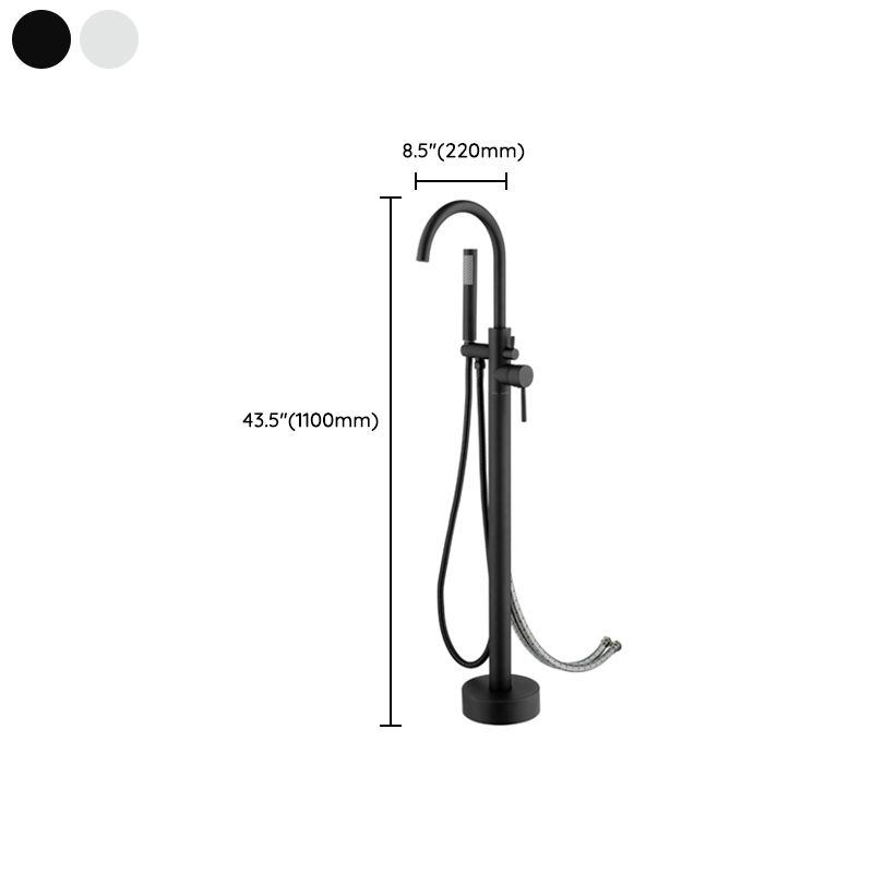 Modern Free Standing Tub Filler Faucet Copper with Handheld Shower Tub Filler Clearhalo 'Bathroom Remodel & Bathroom Fixtures' 'Bathtub Faucets' 'bathtub_faucets' 'Home Improvement' 'home_improvement' 'home_improvement_bathtub_faucets' 1200x1200_3b2d04ab-f7f5-451a-816f-2925fd6f31d1