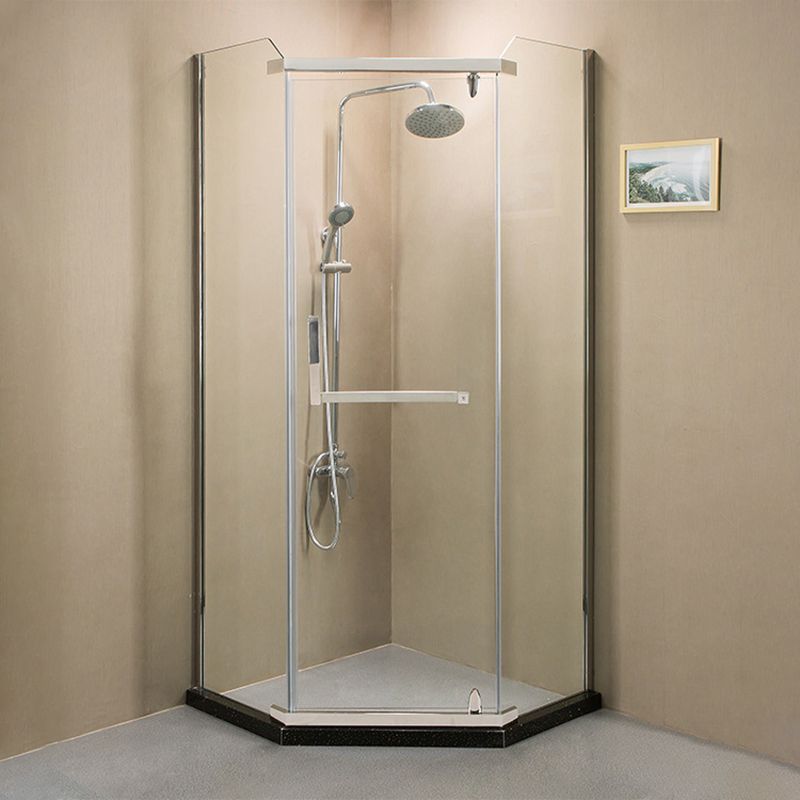 Pivot Transparent Shower Bath Door Transparent Shower Door with Door Handle Clearhalo 'Bathroom Remodel & Bathroom Fixtures' 'Home Improvement' 'home_improvement' 'home_improvement_shower_tub_doors' 'Shower and Tub Doors' 'shower_tub_doors' 'Showers & Bathtubs' 1200x1200_3b2ecef1-b1c5-4e4b-826a-d6cf00a13256