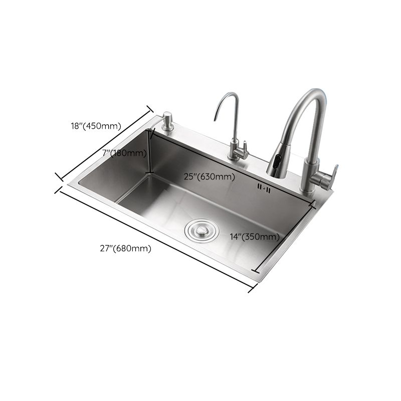 Contemporary Kitchen Sink Corrosion Resistant Kitchen Sink with Faucet Clearhalo 'Home Improvement' 'home_improvement' 'home_improvement_kitchen_sinks' 'Kitchen Remodel & Kitchen Fixtures' 'Kitchen Sinks & Faucet Components' 'Kitchen Sinks' 'kitchen_sinks' 1200x1200_3b4a1def-1079-4110-8c9b-b4d5b8f8ce91