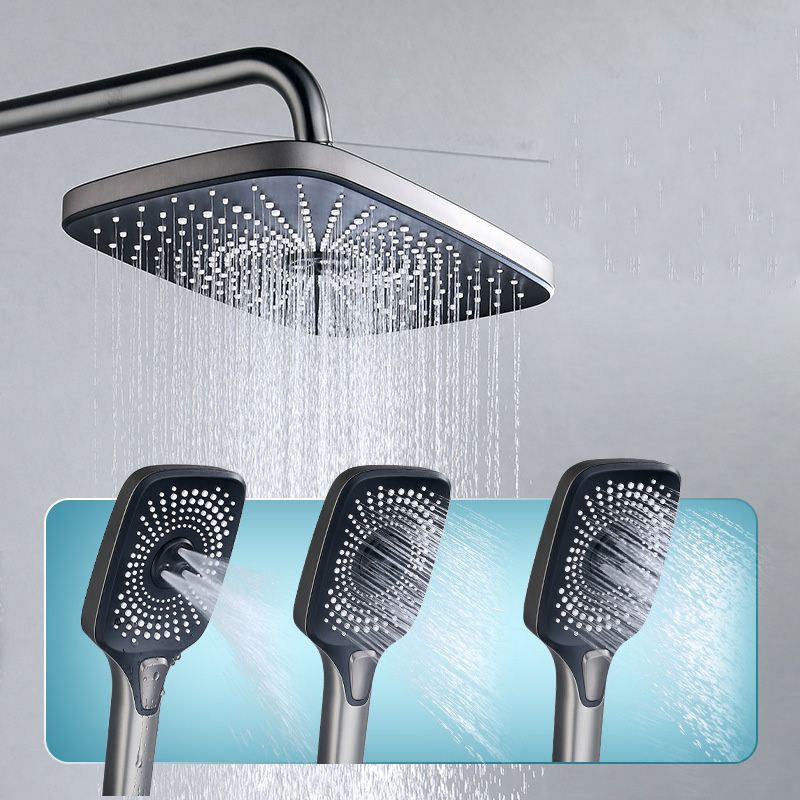 Modern Shower Faucet Brass Adjustable Spray Pattern Wall Mounted Shower Combo Clearhalo 'Bathroom Remodel & Bathroom Fixtures' 'Home Improvement' 'home_improvement' 'home_improvement_shower_faucets' 'Shower Faucets & Systems' 'shower_faucets' 'Showers & Bathtubs Plumbing' 'Showers & Bathtubs' 1200x1200_3b7f1bec-f0ef-4162-b701-2602f333885b