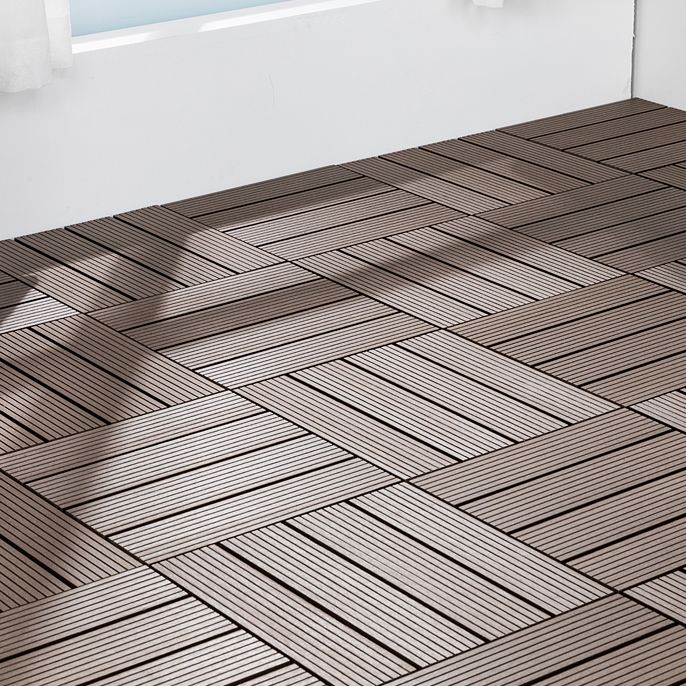 Tradition Rectangle Wood Tile Wire Brushed Brown Engineered Wood for Patio Garden Clearhalo 'Flooring 'Hardwood Flooring' 'hardwood_flooring' 'Home Improvement' 'home_improvement' 'home_improvement_hardwood_flooring' Walls and Ceiling' 1200x1200_3b7ff702-a4b1-4c05-a65a-6e259797afb9