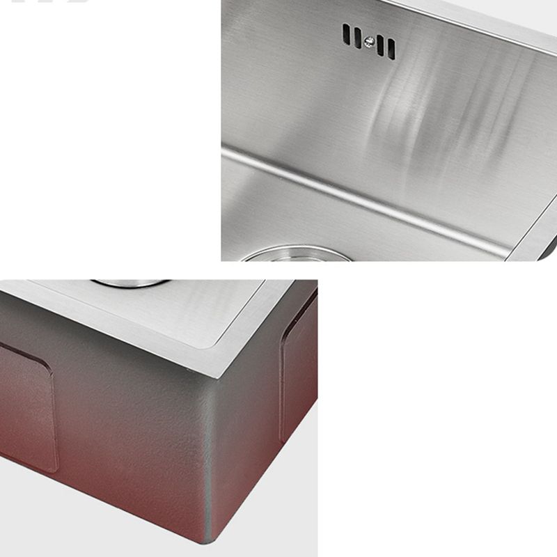 Stainless Steel Kitchen Sink Rectangular Shape Kitchen Sink with Drain Assembly Clearhalo 'Home Improvement' 'home_improvement' 'home_improvement_kitchen_sinks' 'Kitchen Remodel & Kitchen Fixtures' 'Kitchen Sinks & Faucet Components' 'Kitchen Sinks' 'kitchen_sinks' 1200x1200_3ba0c54c-52d7-4728-be2e-dc9863defb8c