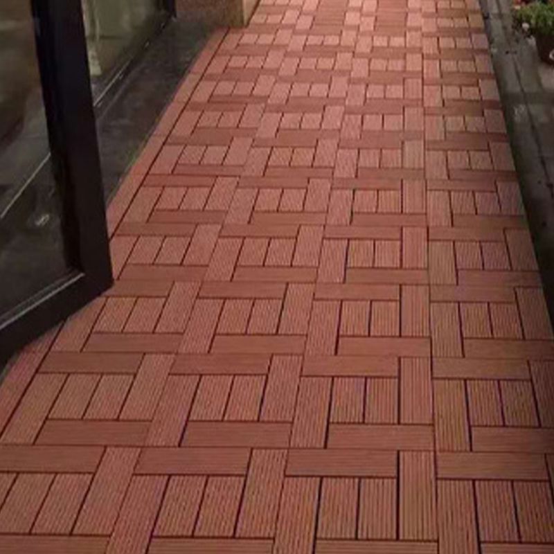 Contemporary Engineered Floor Tile Wire Brushed Click Lock Wooden Floor for Patio Garden Clearhalo 'Flooring 'Hardwood Flooring' 'hardwood_flooring' 'Home Improvement' 'home_improvement' 'home_improvement_hardwood_flooring' Walls and Ceiling' 1200x1200_3bae692e-7c6c-436d-874c-c2811669f4c9