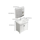 Rectangle Vanity Set White 2 Doors Freestanding Metal Frame Single Sink Vanity Clearhalo 'Bathroom Remodel & Bathroom Fixtures' 'Bathroom Vanities' 'bathroom_vanities' 'Home Improvement' 'home_improvement' 'home_improvement_bathroom_vanities' 1200x1200_3bb50185-e598-4d33-9de7-035f1703d072