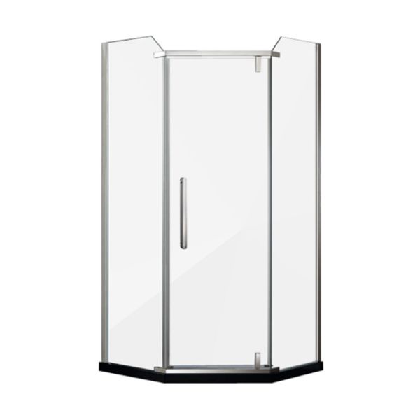 Neo-Angle Shower Kit Pivot Tempered Glass Corner Shower Kit with Fixed Panel Clearhalo 'Bathroom Remodel & Bathroom Fixtures' 'Home Improvement' 'home_improvement' 'home_improvement_shower_stalls_enclosures' 'Shower Stalls & Enclosures' 'shower_stalls_enclosures' 'Showers & Bathtubs' 1200x1200_3bd23868-dddb-45b2-a57e-a1eff9b84025