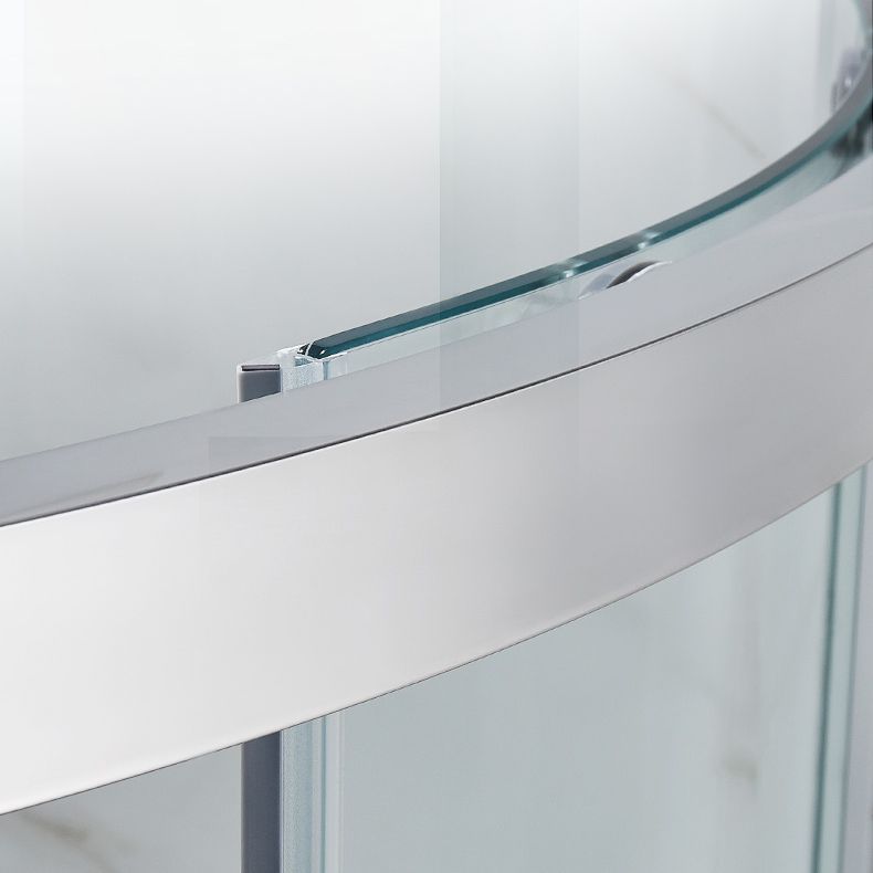 Silver and Black Shower Enclosure Clear Tempered Glass Shower Stall Clearhalo 'Bathroom Remodel & Bathroom Fixtures' 'Home Improvement' 'home_improvement' 'home_improvement_shower_stalls_enclosures' 'Shower Stalls & Enclosures' 'shower_stalls_enclosures' 'Showers & Bathtubs' 1200x1200_3bd76b93-8664-4432-adf1-838051cf1ce8