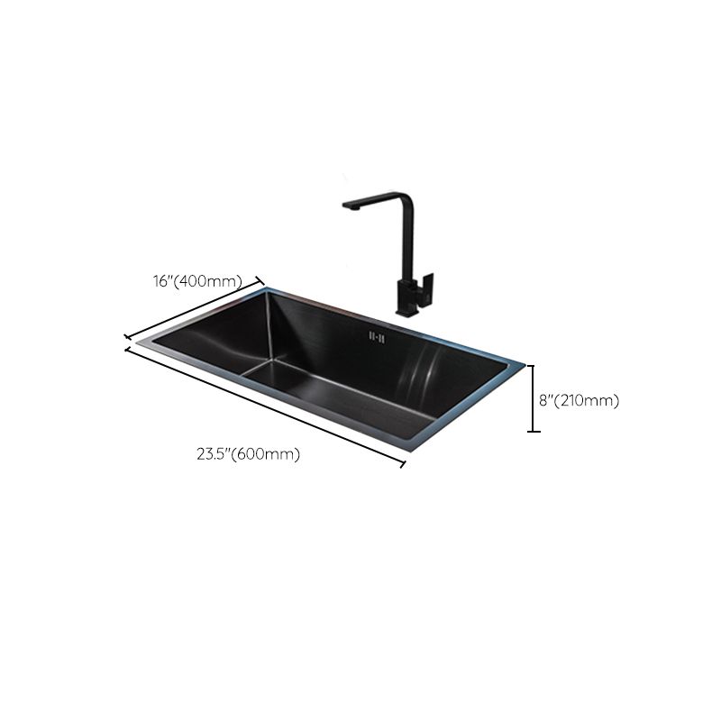 Black Single Bowl Kitchen Sink Stainless Steel Sink with Soap Dispenser Clearhalo 'Home Improvement' 'home_improvement' 'home_improvement_kitchen_sinks' 'Kitchen Remodel & Kitchen Fixtures' 'Kitchen Sinks & Faucet Components' 'Kitchen Sinks' 'kitchen_sinks' 1200x1200_3be1c9ef-7331-4b9e-a96e-73300071da91
