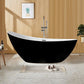 Modern Single Slipper Bathtub Acrylic with Center-Front Drain Tub Clearhalo 'Bathroom Remodel & Bathroom Fixtures' 'Bathtubs' 'Home Improvement' 'home_improvement' 'home_improvement_bathtubs' 'Showers & Bathtubs' 1200x1200_3be765f7-33fe-4a35-8a72-bb4cc94a9d23