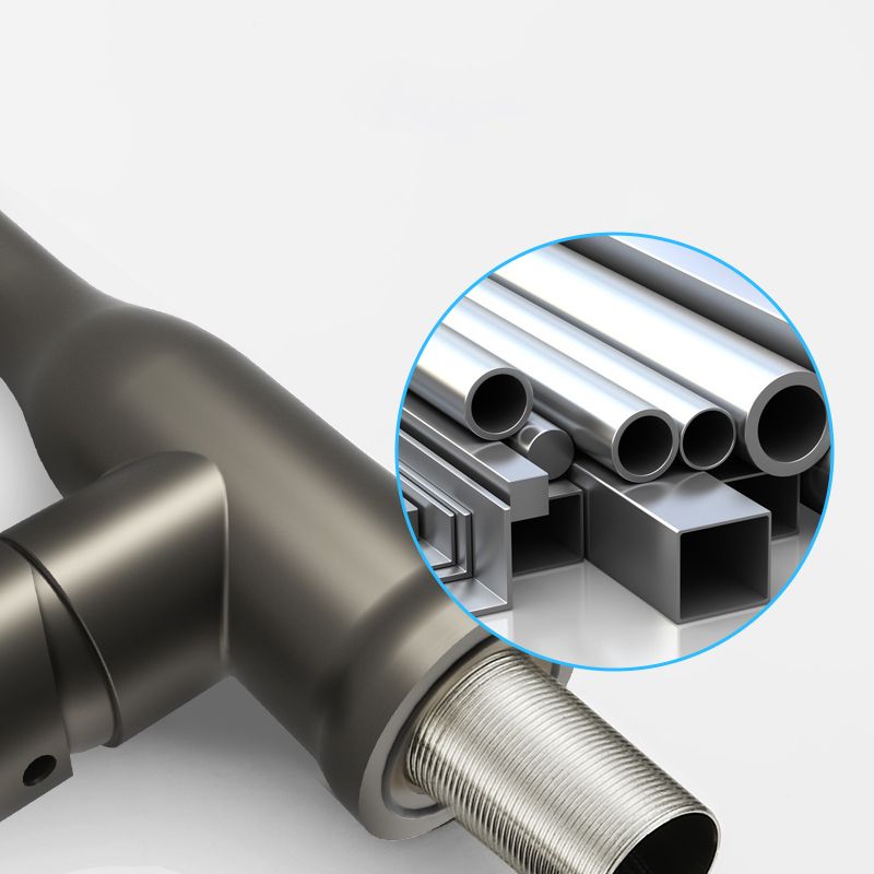 Contemporary Single Handle Kitchen Faucet Pull Out 1 Hold Bar Faucet with No Sensor Clearhalo 'Home Improvement' 'home_improvement' 'home_improvement_kitchen_faucets' 'Kitchen Faucets' 'Kitchen Remodel & Kitchen Fixtures' 'Kitchen Sinks & Faucet Components' 'kitchen_faucets' 1200x1200_3c23acde-a25e-4e45-a9f8-ea55148eae3f