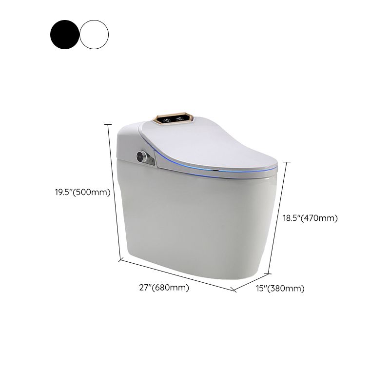 Modern Round-Front One Piece Toilet White Heated Seat Toilet with Seat Clearhalo 'Bathroom Remodel & Bathroom Fixtures' 'Home Improvement' 'home_improvement' 'home_improvement_toilets' 'Toilets & Bidets' 'Toilets' 1200x1200_3c3b51b5-fe26-4623-8421-a4cb1d98f540