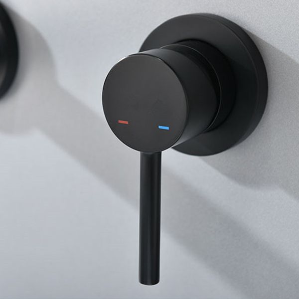 Contemporary Tub Filler Trim Wall Mounted Low Arc Bathroom Faucet Clearhalo 'Bathroom Remodel & Bathroom Fixtures' 'Bathtub Faucets' 'bathtub_faucets' 'Home Improvement' 'home_improvement' 'home_improvement_bathtub_faucets' 1200x1200_3c4064ed-a497-47ae-b982-f76fcedf7551