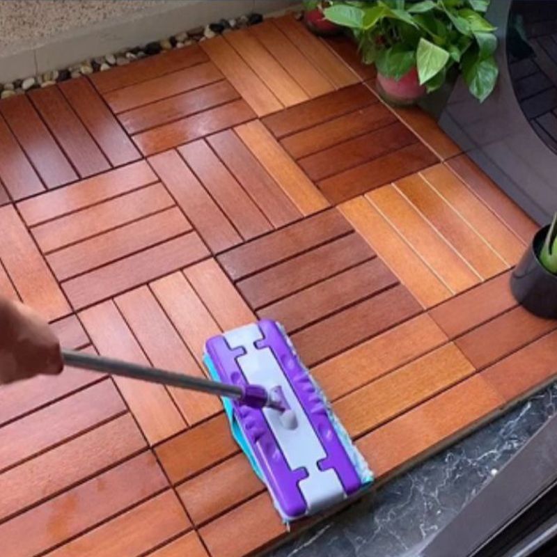 Modern Style Square Wood Flooring Anti-corrosion Outdoor Wood Flooring Clearhalo 'Flooring 'Hardwood Flooring' 'hardwood_flooring' 'Home Improvement' 'home_improvement' 'home_improvement_hardwood_flooring' Walls and Ceiling' 1200x1200_3c7a7911-392d-436a-945c-9f958bb479eb