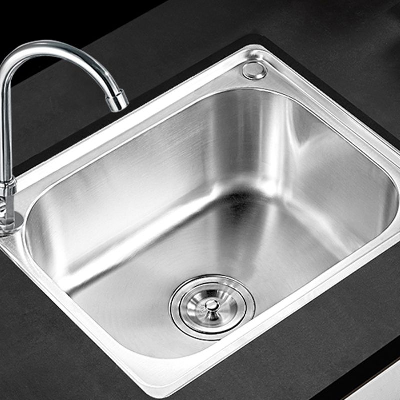 Modern Style Kitchen Sink Dirt Resistant Drop-In Kitchen Sink with Drain Assembly Clearhalo 'Home Improvement' 'home_improvement' 'home_improvement_kitchen_sinks' 'Kitchen Remodel & Kitchen Fixtures' 'Kitchen Sinks & Faucet Components' 'Kitchen Sinks' 'kitchen_sinks' 1200x1200_3c88459c-6551-4dc1-825d-2944feb5b24d
