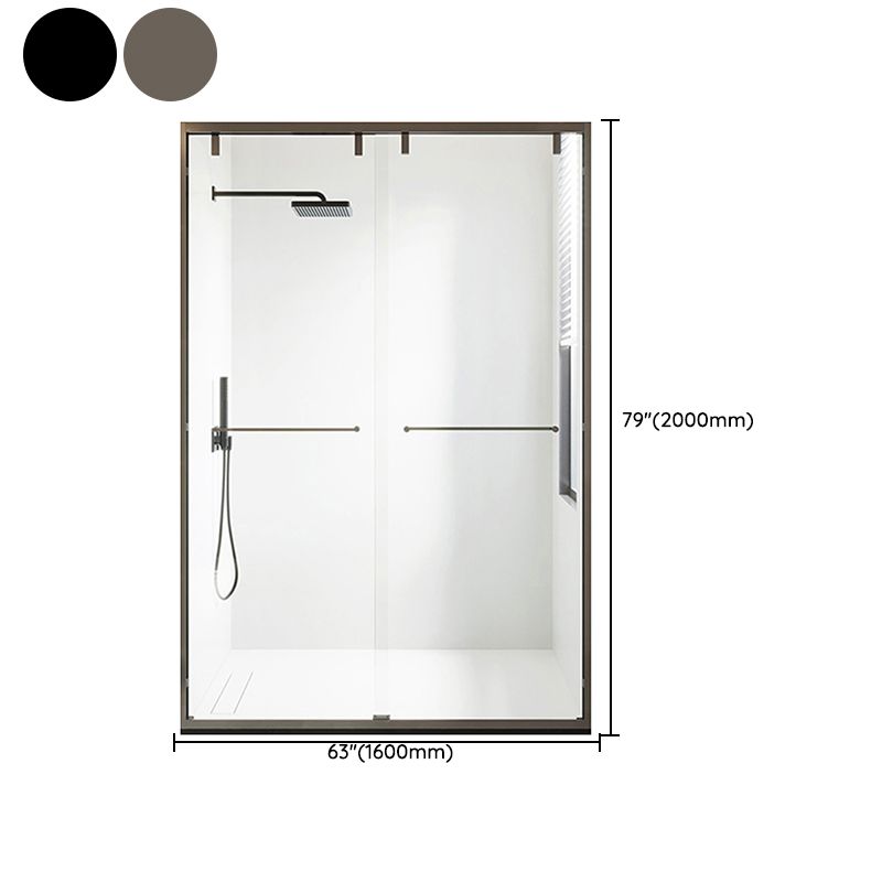 Transparent Double Sliding Shower Bath Door Scratch Resistant Shower Doors Clearhalo 'Bathroom Remodel & Bathroom Fixtures' 'Home Improvement' 'home_improvement' 'home_improvement_shower_tub_doors' 'Shower and Tub Doors' 'shower_tub_doors' 'Showers & Bathtubs' 1200x1200_3c8b720c-fe72-4b04-ba95-96362d552ba8
