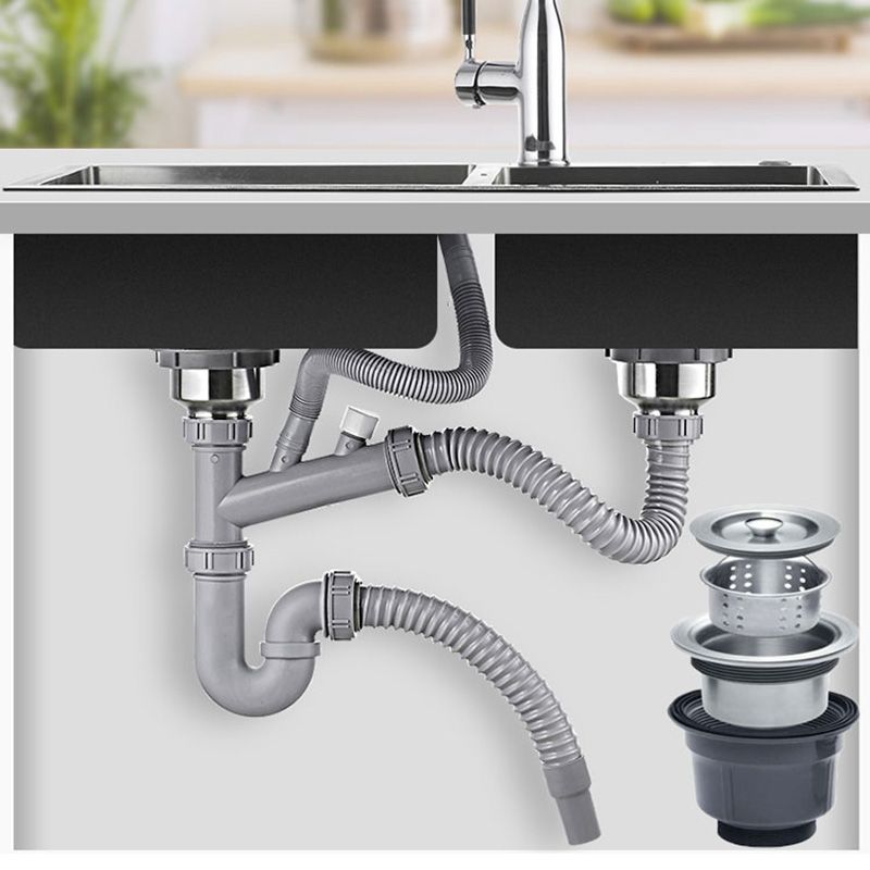 Rectangle Stainless Steel Kitchen Sink with Drain Assembly Contemporary Sink Clearhalo 'Home Improvement' 'home_improvement' 'home_improvement_kitchen_sinks' 'Kitchen Remodel & Kitchen Fixtures' 'Kitchen Sinks & Faucet Components' 'Kitchen Sinks' 'kitchen_sinks' 1200x1200_3c965d91-7e00-45cb-b88b-735f8a1e5f9a