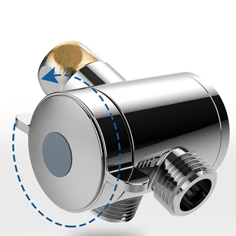 Contemporary Shower Combo Adjustable Shower Head Chrome Ceiling Mounted Round Shower Head Clearhalo 'Bathroom Remodel & Bathroom Fixtures' 'Home Improvement' 'home_improvement' 'home_improvement_shower_heads' 'Shower Heads' 'shower_heads' 'Showers & Bathtubs Plumbing' 'Showers & Bathtubs' 1200x1200_3c9e0aab-91e1-4d1f-bd3b-eff864d35c27