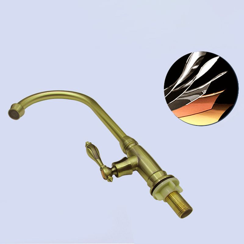 Traditional 2-Function Kitchen Faucet 1-Handle 1-Hole Faucet in Bronze Clearhalo 'Home Improvement' 'home_improvement' 'home_improvement_kitchen_faucets' 'Kitchen Faucets' 'Kitchen Remodel & Kitchen Fixtures' 'Kitchen Sinks & Faucet Components' 'kitchen_faucets' 1200x1200_3c9ff4f4-b3ca-49ad-b955-0af5c8052131