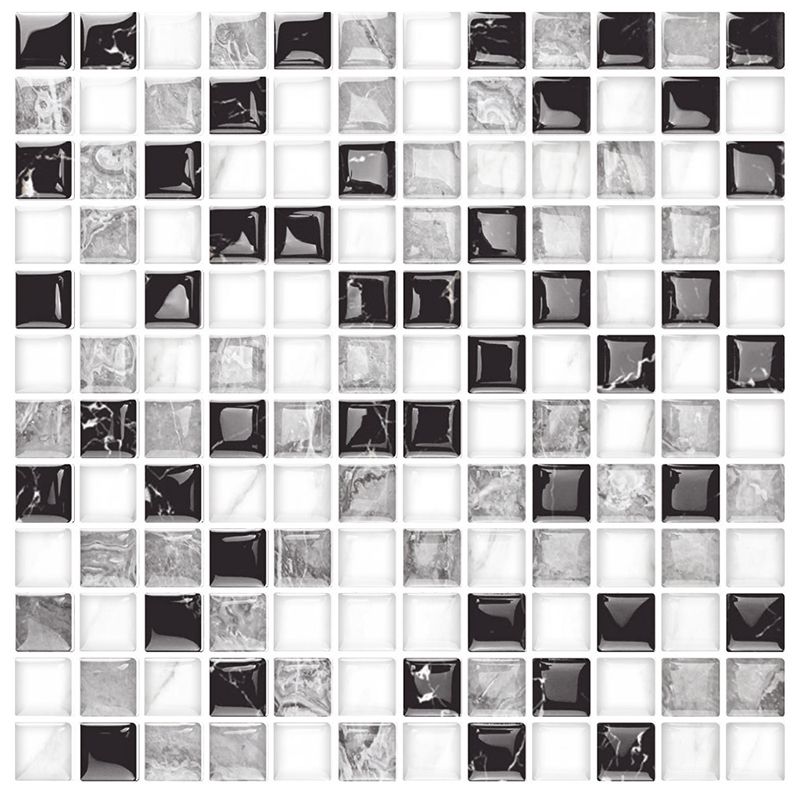 12"x 12" Resin Mosaic Tile Square Peel and Stick Tile for Backsplash & Wall Tile Clearhalo 'Flooring 'Home Improvement' 'home_improvement' 'home_improvement_peel_stick_blacksplash' 'Peel & Stick Backsplash Tile' 'peel_stick_blacksplash' 'Walls & Ceilings' Walls and Ceiling' 1200x1200_3ca75f96-197b-4438-bade-739033df0b3b