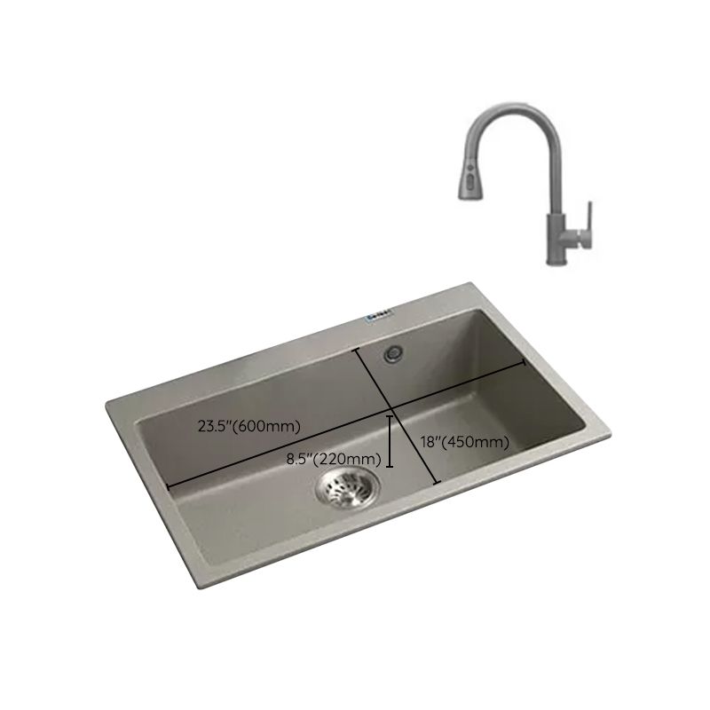 Kitchen Ceramic Sink Grey Pull-out Faucet Rod Handle Anti-spill Sink Clearhalo 'Home Improvement' 'home_improvement' 'home_improvement_kitchen_sinks' 'Kitchen Remodel & Kitchen Fixtures' 'Kitchen Sinks & Faucet Components' 'Kitchen Sinks' 'kitchen_sinks' 1200x1200_3cb614ec-7ec8-4562-bac2-2e297e2fb465