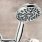 Contemporary Shower Combo Adjustable Shower Head Chrome Ceiling Mounted Round Shower Head Clearhalo 'Bathroom Remodel & Bathroom Fixtures' 'Home Improvement' 'home_improvement' 'home_improvement_shower_heads' 'Shower Heads' 'shower_heads' 'Showers & Bathtubs Plumbing' 'Showers & Bathtubs' 1200x1200_3cbd0e6b-ed65-4aa2-94fa-7d6aff400d81