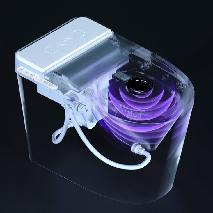 Elongated Contemporary Smart Toilet White Ceramic Foot Sensor Clearhalo 'Bathroom Remodel & Bathroom Fixtures' 'Bidets' 'Home Improvement' 'home_improvement' 'home_improvement_bidets' 'Toilets & Bidets' 1200x1200_3cca4cba-6a27-48ff-811f-7b30f697917b