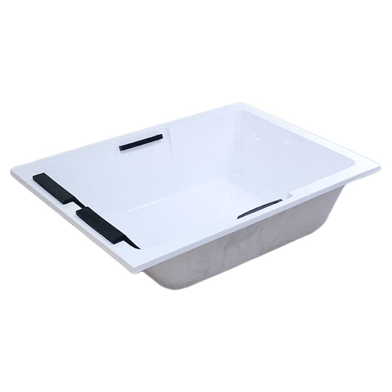 Modern White Soaking Bath Stand Alone Acrylic Rectangular Bathtub Clearhalo 'Bathroom Remodel & Bathroom Fixtures' 'Bathtubs' 'Home Improvement' 'home_improvement' 'home_improvement_bathtubs' 'Showers & Bathtubs' 1200x1200_3ccff696-4d03-47ef-bda0-3c4d0bf444b3