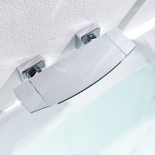 Classic Bath Faucet Solid Color Wall Mounted Waterfall Bathroom Faucet Clearhalo 'Bathroom Remodel & Bathroom Fixtures' 'Bathtub Faucets' 'bathtub_faucets' 'Home Improvement' 'home_improvement' 'home_improvement_bathtub_faucets' 1200x1200_3cee3eb4-ae3f-45cc-bb82-5384c8251a06