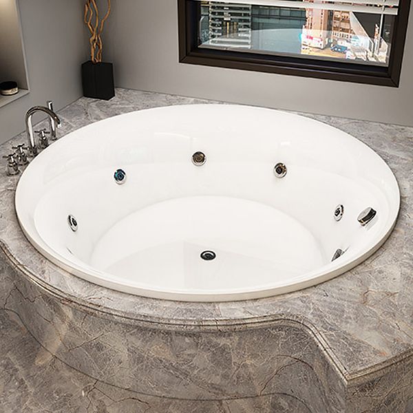 Modern Acrylic Drop-in Bathtub Oval Bath Tub for Home in White Clearhalo 'Bathroom Remodel & Bathroom Fixtures' 'Bathtubs' 'Home Improvement' 'home_improvement' 'home_improvement_bathtubs' 'Showers & Bathtubs' 1200x1200_3d1b2ab2-8e3b-4fd6-a0bb-5a0c8dfff79e