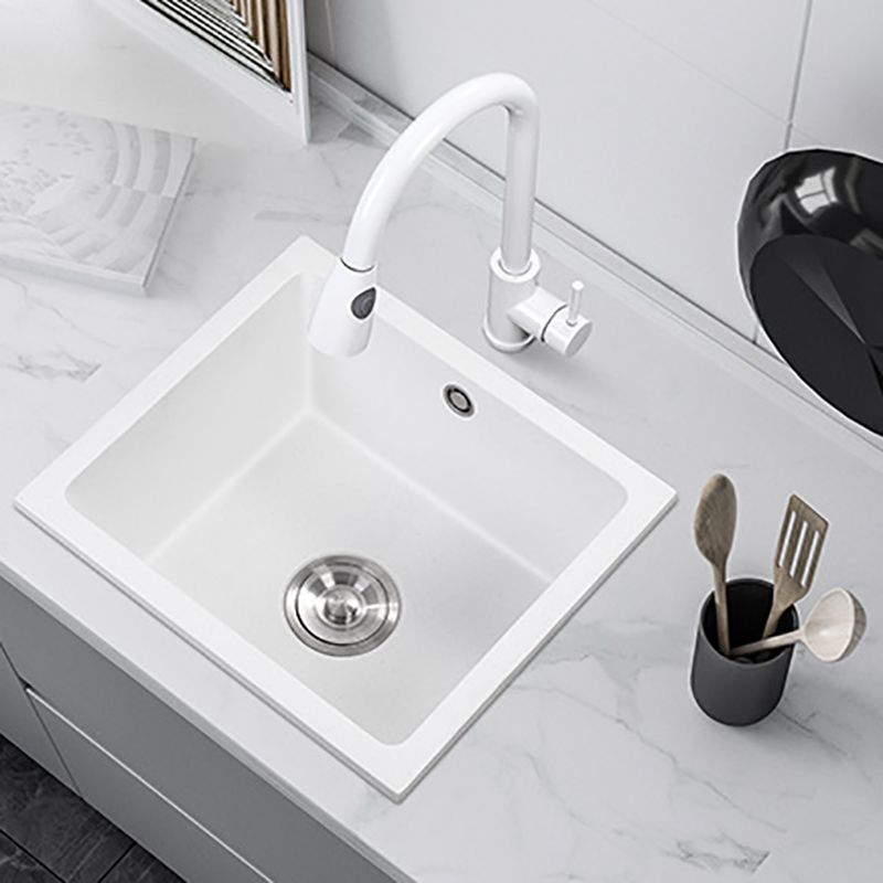Quartz Kitchen Sink Single Bowl Kitchen Sink with with Drain Assembly Clearhalo 'Home Improvement' 'home_improvement' 'home_improvement_kitchen_sinks' 'Kitchen Remodel & Kitchen Fixtures' 'Kitchen Sinks & Faucet Components' 'Kitchen Sinks' 'kitchen_sinks' 1200x1200_3d2af78c-e83b-4987-805f-8987fb17624d