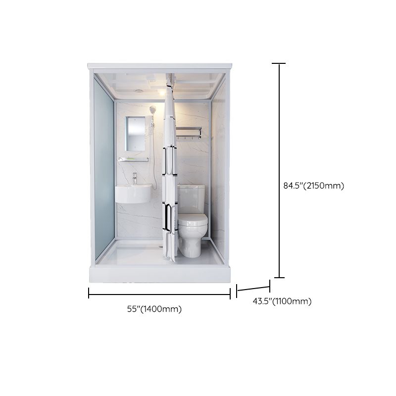 Rectangle Tempered Glass Shower Stall Clear Framed Shower Enclosure Clearhalo 'Bathroom Remodel & Bathroom Fixtures' 'Home Improvement' 'home_improvement' 'home_improvement_shower_stalls_enclosures' 'Shower Stalls & Enclosures' 'shower_stalls_enclosures' 'Showers & Bathtubs' 1200x1200_3d2d67ed-aed9-4a23-8bad-cd0f72934382