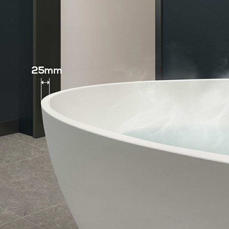 Freestanding Soaking Bath Antique Finish Oval Modern Bathtub (Faucet not Included) Clearhalo 'Bathroom Remodel & Bathroom Fixtures' 'Bathtubs' 'Home Improvement' 'home_improvement' 'home_improvement_bathtubs' 'Showers & Bathtubs' 1200x1200_3d53e494-76d8-492b-a980-c1785c864575