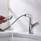 Centerset Lavatory Faucet Contemporary Pull-out Faucet with One Knob Handle Clearhalo 'bathroom_sink_faucets' 'Conjunta de Baño y Conjunta de Grifo' 'Coronamiento de Baño y Dispositivo de Baño' 'Grifo del lavabo del baño' 'Hogar' 'home_improvement' 'home_improvement_bathroom_sink_faucets' 'Mejoras para el hogar' 1200x1200_3d574c2d-9929-48e2-a47e-358e8d5fc823