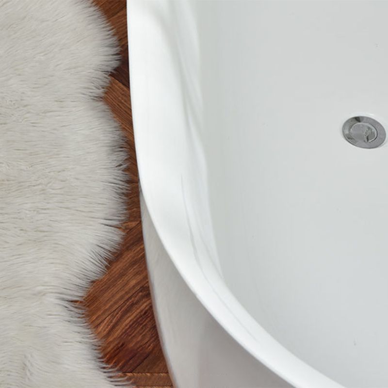 Freestanding Acrylic Bathtub White Modern Center Back to Wall Bath Clearhalo 'Bathroom Remodel & Bathroom Fixtures' 'Bathtubs' 'Home Improvement' 'home_improvement' 'home_improvement_bathtubs' 'Showers & Bathtubs' 1200x1200_3d73a962-d88b-4523-8cf2-cb88d731c361