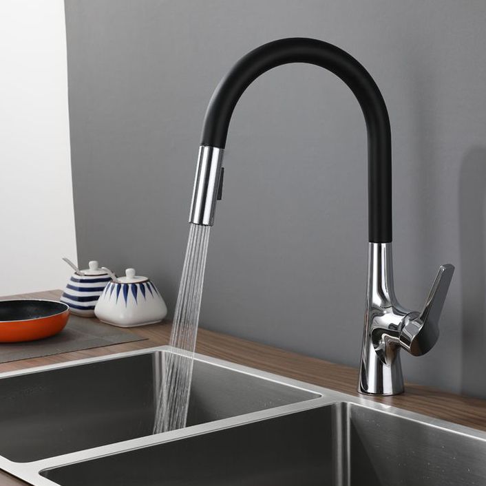 Modern Kitchen Sink Faucet Copper Single Handle High Arc Kitchen Faucet Clearhalo 'Home Improvement' 'home_improvement' 'home_improvement_kitchen_faucets' 'Kitchen Faucets' 'Kitchen Remodel & Kitchen Fixtures' 'Kitchen Sinks & Faucet Components' 'kitchen_faucets' 1200x1200_3d828779-c948-490f-bc61-344b43526248