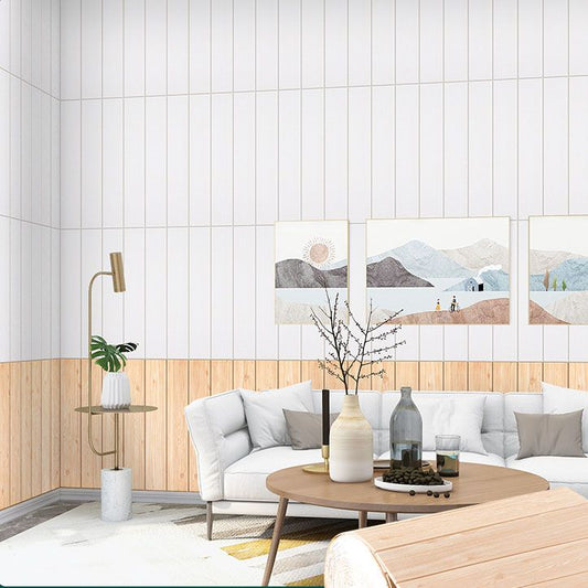 Modern Wood Paneling Smooth Wall Interior Wood Grain Design Plank Clearhalo 'Flooring 'Home Improvement' 'home_improvement' 'home_improvement_wall_paneling' 'Wall Paneling' 'wall_paneling' 'Walls & Ceilings' Walls and Ceiling' 1200x1200_3d85cab1-0d58-4466-a735-857cd46085d2