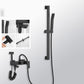 Black Wall Mounted Shower Head Combo Modern Metal Shower System Clearhalo 'Bathroom Remodel & Bathroom Fixtures' 'Home Improvement' 'home_improvement' 'home_improvement_shower_faucets' 'Shower Faucets & Systems' 'shower_faucets' 'Showers & Bathtubs Plumbing' 'Showers & Bathtubs' 1200x1200_3daccb06-481d-44cc-8d04-ad2849a05d0a