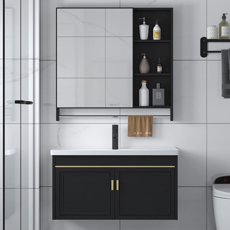 Ceramic Sink Vanity Glam Wall-Mounted Bathroom Vanity for Bathroom Clearhalo 'Bathroom Remodel & Bathroom Fixtures' 'Bathroom Vanities' 'bathroom_vanities' 'Home Improvement' 'home_improvement' 'home_improvement_bathroom_vanities' 1200x1200_3dacd12c-e7b0-4258-b89e-709cfccbd191