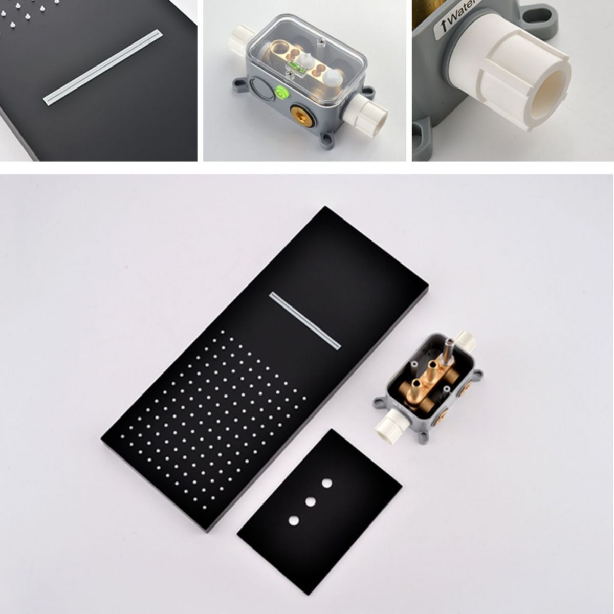 Modern Shower Head Combo Brass Slide Bar Included Wall Mounted Shower System Clearhalo 'Bathroom Remodel & Bathroom Fixtures' 'Home Improvement' 'home_improvement' 'home_improvement_shower_faucets' 'Shower Faucets & Systems' 'shower_faucets' 'Showers & Bathtubs Plumbing' 'Showers & Bathtubs' 1200x1200_3db6f2ad-fd1a-4927-8c6c-1c518316e560