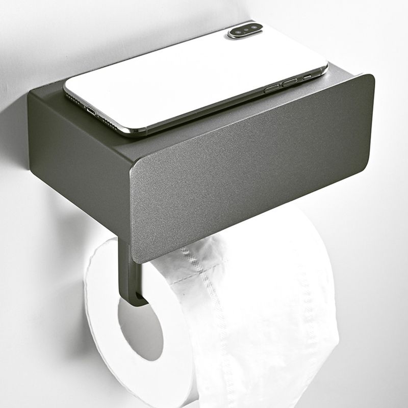 2 Piece Stainless Steel Classic Bathroom Accessory Set Black & Chrome Paper Holder Clearhalo 'Bathroom Hardware Sets' 'Bathroom Hardware' 'Bathroom Remodel & Bathroom Fixtures' 'bathroom_hardware_sets' 'Home Improvement' 'home_improvement' 'home_improvement_bathroom_hardware_sets' 1200x1200_3de37a22-c75b-45db-a695-e943747f201f