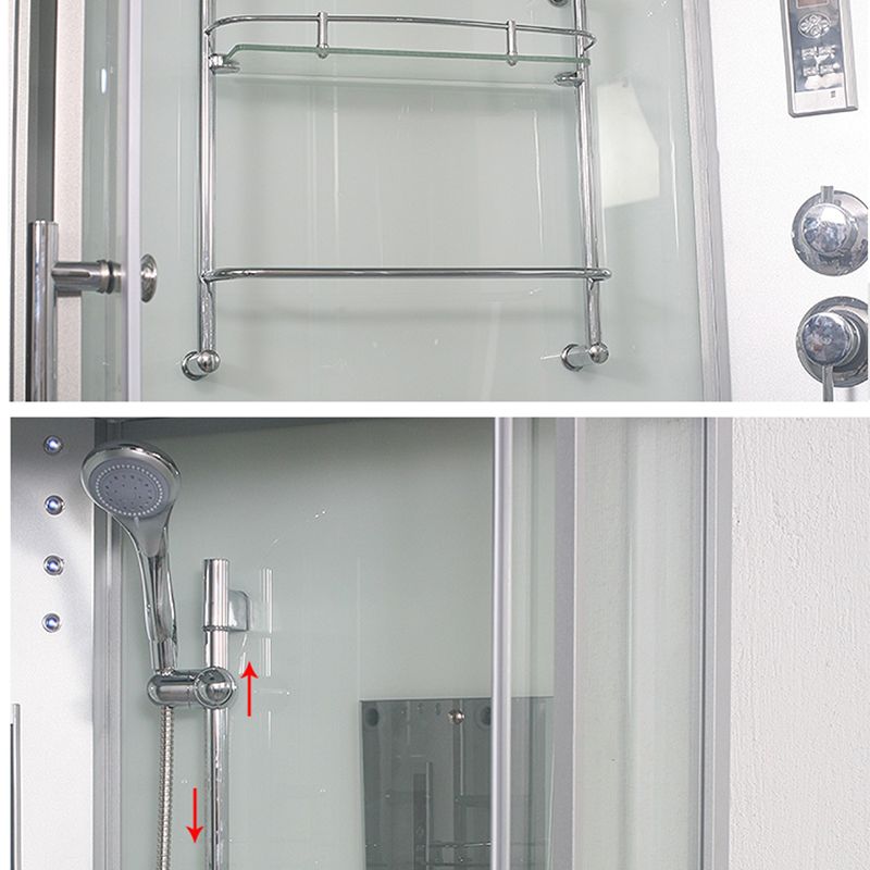 Round Shower Enclosure Double Sliding Door Shower Room with Shower Head Clearhalo 'Bathroom Remodel & Bathroom Fixtures' 'Home Improvement' 'home_improvement' 'home_improvement_shower_stalls_enclosures' 'Shower Stalls & Enclosures' 'shower_stalls_enclosures' 'Showers & Bathtubs' 1200x1200_3de3e27b-0426-4c8d-81d0-bde80cb2071c