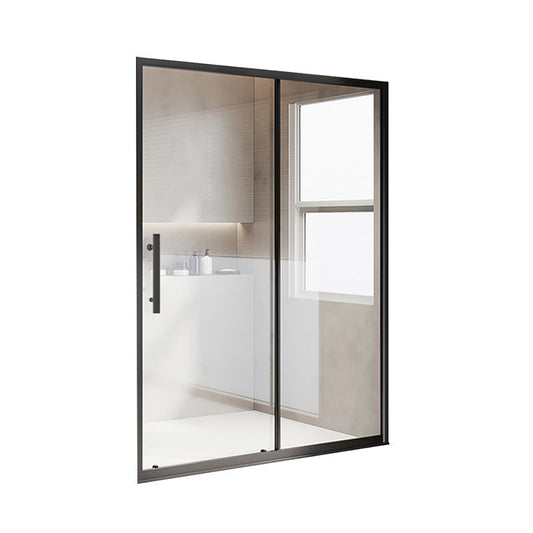 One-shaped Sliding Shower Bath Door Transparent Tempered Glass Shower Door Clearhalo 'Bathroom Remodel & Bathroom Fixtures' 'Home Improvement' 'home_improvement' 'home_improvement_shower_tub_doors' 'Shower and Tub Doors' 'shower_tub_doors' 'Showers & Bathtubs' 1200x1200_3de51718-1426-428e-a992-a5ab7ac95b0a