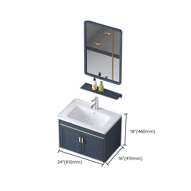 Modern Wall-Mounted Sink Vanity Blue Wall Mount Vanity Cabinet Clearhalo 'Bathroom Remodel & Bathroom Fixtures' 'Bathroom Vanities' 'bathroom_vanities' 'Home Improvement' 'home_improvement' 'home_improvement_bathroom_vanities' 1200x1200_3ded71a2-533f-44e9-b3dc-29048beba04c