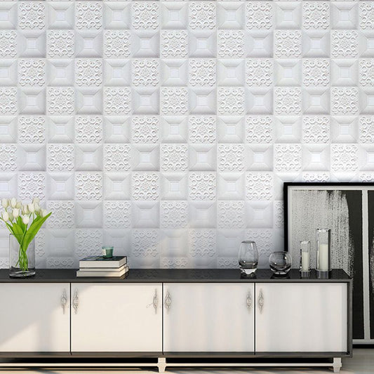Wall Ceiling Glam Peel and Stick Waterproof Faux Brick Living Room Wall Panel (10-Pack) Clearhalo 'Flooring 'Home Improvement' 'home_improvement' 'home_improvement_wall_paneling' 'Wall Paneling' 'wall_paneling' 'Walls & Ceilings' Walls and Ceiling' 1200x1200_3e06bf0d-49a8-4bab-832b-9b9d8ec5bc22