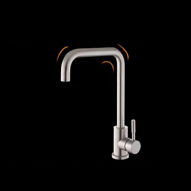 Modern 1-Handle Faucets Touchless Stainless Steel Standard Kitchen Faucets Clearhalo 'Home Improvement' 'home_improvement' 'home_improvement_kitchen_faucets' 'Kitchen Faucets' 'Kitchen Remodel & Kitchen Fixtures' 'Kitchen Sinks & Faucet Components' 'kitchen_faucets' 1200x1200_3e0de12f-eeb7-4c81-89aa-a3c822a1f92b