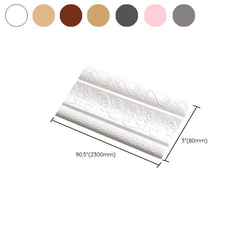 Modern Baseboard 3D Embossing Baseboard PVC Stereo Skirting Set of 1 Clearhalo 'Flooring 'Home Improvement' 'home_improvement' 'home_improvement_wall_paneling' 'Wall Paneling' 'wall_paneling' 'Walls & Ceilings' Walls and Ceiling' 1200x1200_3e0e54b5-f0a7-40d4-944b-f499bf69dadf