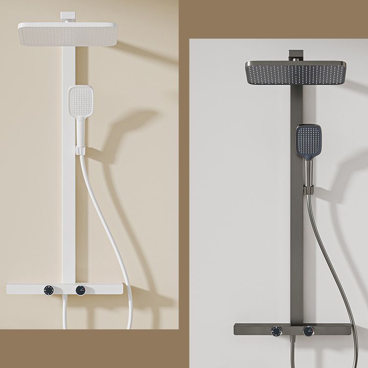 Contemporary Adjustable Spray Pattern Wall Mounted Shower Head Combo Clearhalo 'Bathroom Remodel & Bathroom Fixtures' 'Home Improvement' 'home_improvement' 'home_improvement_shower_faucets' 'Shower Faucets & Systems' 'shower_faucets' 'Showers & Bathtubs Plumbing' 'Showers & Bathtubs' 1200x1200_3e14d777-dc6b-45dd-89ea-ff22f2f4cf68