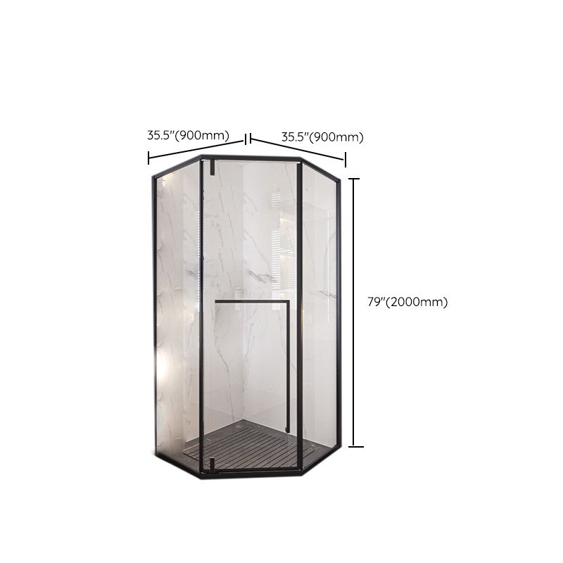 Pivot Transparent Shower Bath Door Tempered Semi-Frameless Shower Door Clearhalo 'Bathroom Remodel & Bathroom Fixtures' 'Home Improvement' 'home_improvement' 'home_improvement_shower_tub_doors' 'Shower and Tub Doors' 'shower_tub_doors' 'Showers & Bathtubs' 1200x1200_3e186987-7c2d-4980-8dfb-52ffbffdfca1