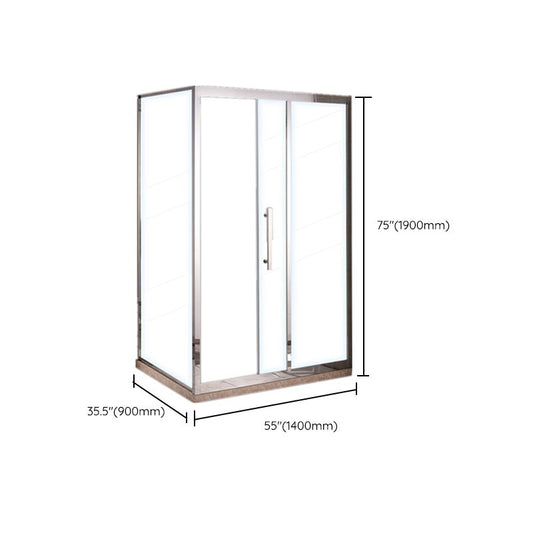 Silver Rectangle Shower Stall Clear Tempered Glass Shower Enclosure Clearhalo 'Bathroom Remodel & Bathroom Fixtures' 'Home Improvement' 'home_improvement' 'home_improvement_shower_stalls_enclosures' 'Shower Stalls & Enclosures' 'shower_stalls_enclosures' 'Showers & Bathtubs' 1200x1200_3e18f721-f4ae-43e8-9e37-24b3f866a5ed