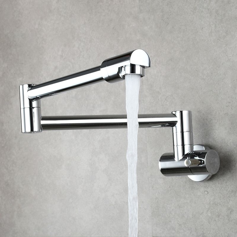 Modern Pull down Faucet One Handle Wall-mounted Pot Filler Low Profile 1-Hold Filler Clearhalo 'Home Improvement' 'home_improvement' 'home_improvement_kitchen_faucets' 'Kitchen Faucets' 'Kitchen Remodel & Kitchen Fixtures' 'Kitchen Sinks & Faucet Components' 'kitchen_faucets' 1200x1200_3e1f51cd-d425-4da1-b3cd-e7f676447b38